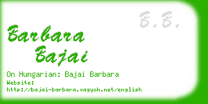 barbara bajai business card